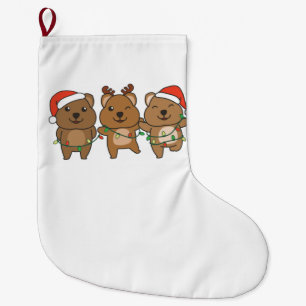 Quokka Christmas Christmas Animals Cute Quokkas Large Christmas Stocking