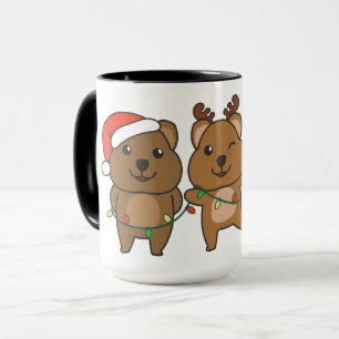 Quokka Christmas Christmas Animals Cute Quokkas Mug