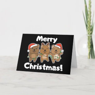 Quokka Christmas Cute Quokka Merry Christmas Holid Holiday Card