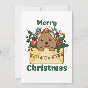 Quokka Christmas Letter Winter Animals Quokkas Holiday Card