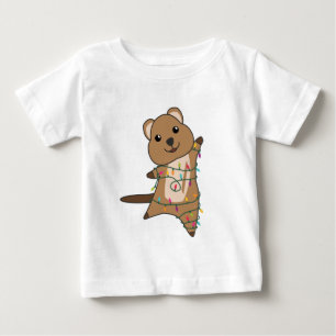 Quokka Christmas Snow Winter Animals Quokkas Baby T-Shirt