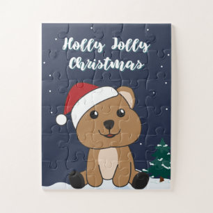 Quokka Christmas Snow Winter Animals Quokkas Jigsa Jigsaw Puzzle