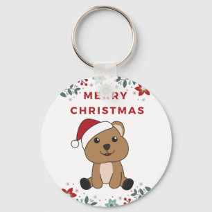 Quokka Christmas Snow Winter Animals Quokkas Keych Key Ring
