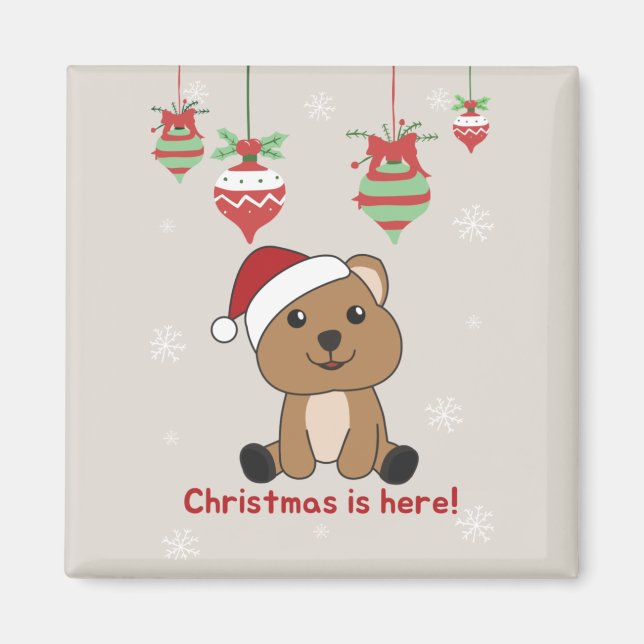 Quokka Christmas Snow Winter Animals Quokkas Magne Magnet (Front)