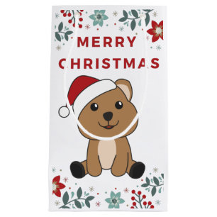 Quokka Christmas Snow Winter Animals Quokkas Small Gift Bag