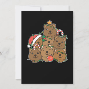 Quokka Christmas Tree Funny Animal Christmas Holiday Card