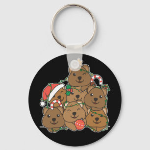 Quokka Christmas Tree Funny Animal Christmas Keych Key Ring