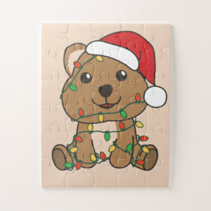 Quokka Christmas Winter Animals Quokkas Jigsaw Puz Puzzle