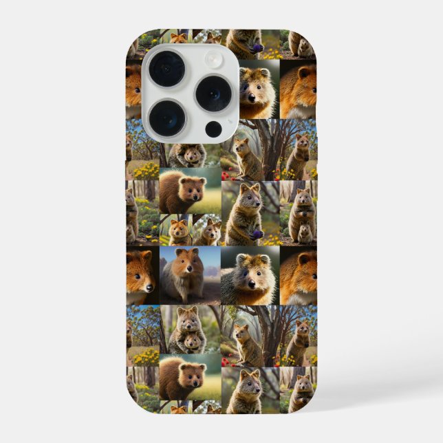 "Quokka Chronicles: A Heartwarming Photo Collage" iPhone Case (Back)