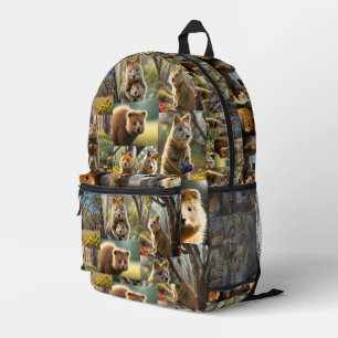 "Quokka Chronicles: A Heartwarming Photo Collage" Printed Backpack