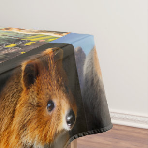 "Quokka Chronicles: A Heartwarming Photo Collage" Tablecloth