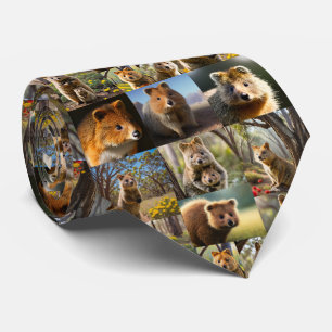 "Quokka Chronicles: A Heartwarming Photo Collage" Tie