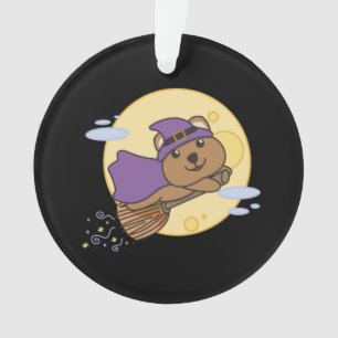 Quokka Halloween Witch Kids Witch Costume Ornament