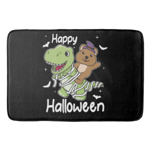 Quokka Happy Halloween T-rex Mummy Costume Bath Mat
