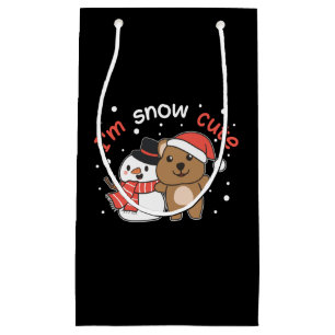 Quokka I'm Snow Cute Snowman Snow Pun Small Gift Bag