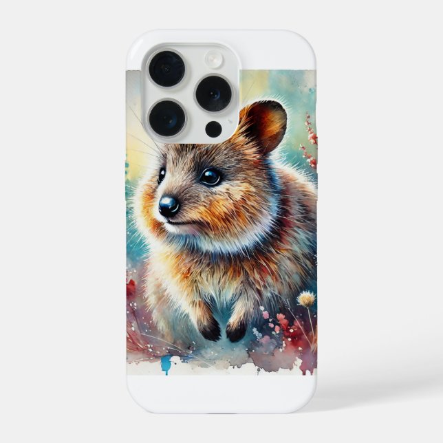 Quokka in a Vibrant Dreamscape 210824AREF143 - Wat iPhone Case (Back)