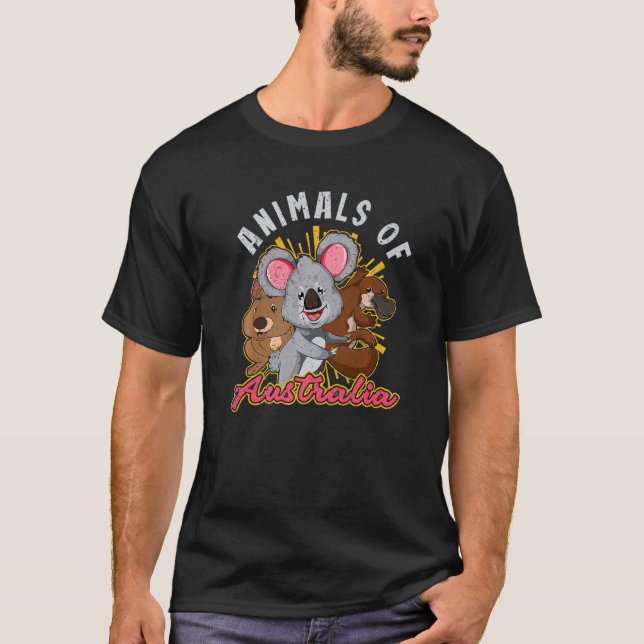 Quokka Koala Platypus Aussie Australian Animals Of T-Shirt (Front)