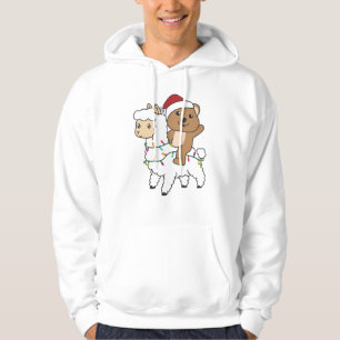 Quokka Llama Christmas Snow Winter Animals Hoodie