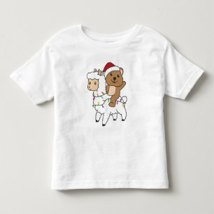 Quokka Llama Christmas Snow Winter Animals Toddler T-Shirt