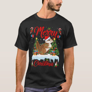 Quokka Lover Xmas Lighting Santa Hat Quokka Christ T-Shirt