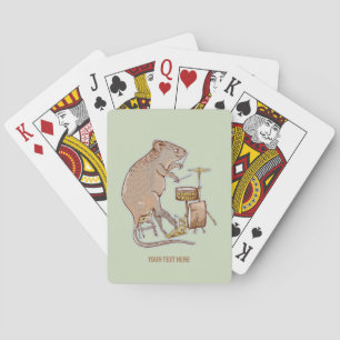 Quokka Playing Drums Playing Cards