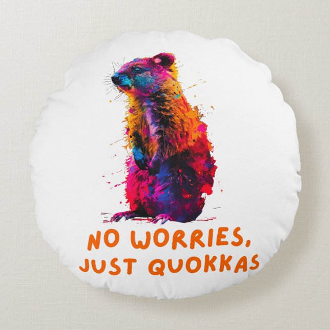 Quokka Round Cushion (Front)