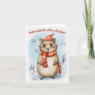 Quokka Wishes for a Merry Christmas - Card