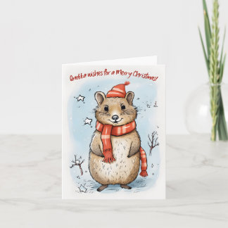 Quokka Wishes for a Merry Christmas -  Card