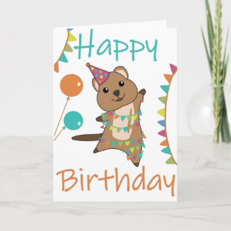 Quokka Wishes Happy Birthday To You Quokkas Card