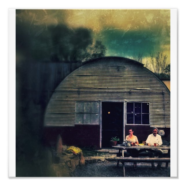 Quonset Hut Picnic Photo Print (Front)