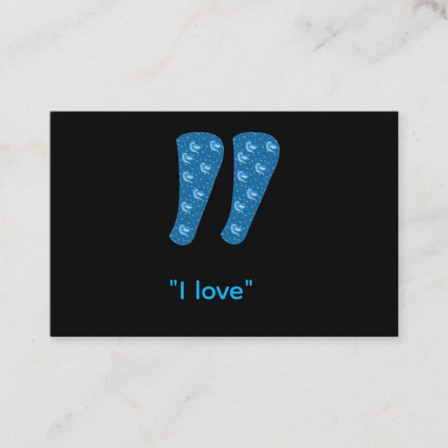 Quotation Mark T-Shirt Business Card (Front)