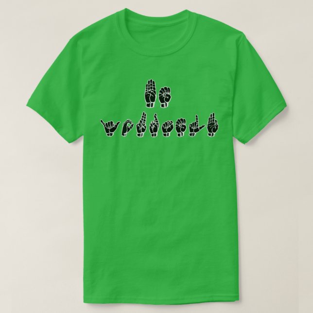 quotBE YOURSELFquot Fingerspelled In American Sign T-Shirt (Design Front)