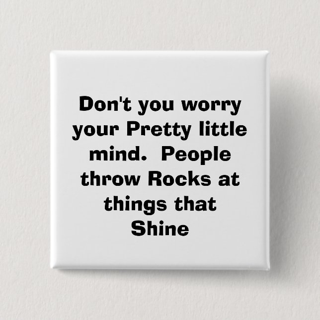quote, 15 cm square badge (Front)
