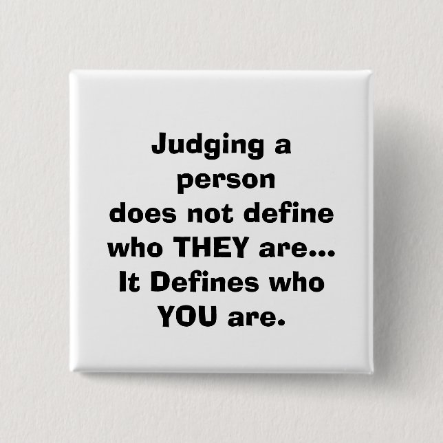 quote, 15 cm square badge (Front)