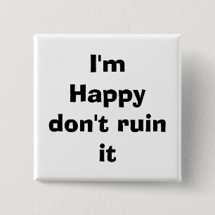 quote 15 cm square badge