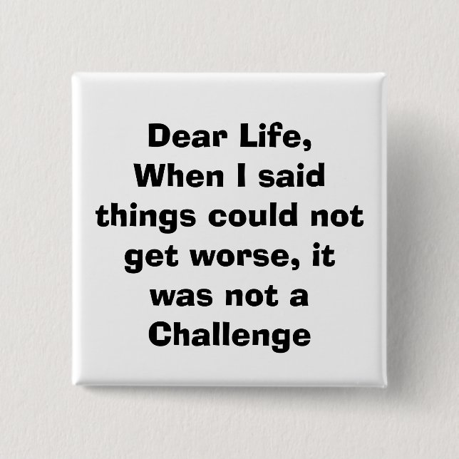 quote, 15 cm square badge (Front)