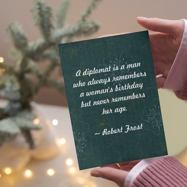 Quote - A Diplomat is a man who always remembers Card (Creator Uploaded)