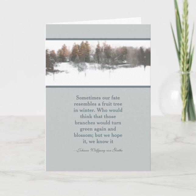 QUOTE ABOUT CHANGING SEASONS AND HOPE/WINTER SCENE CARD (Front)