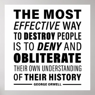 Quote About Destroying People - 1984 Poster