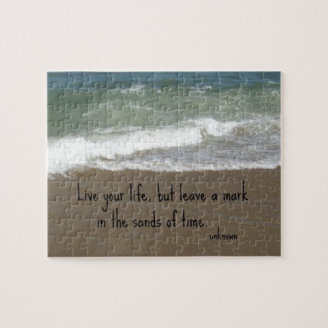Quote about life: "Live your life, but leave a..." Jigsaw Puzzle (Horizontal)