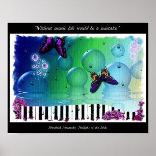 Quote about music poster