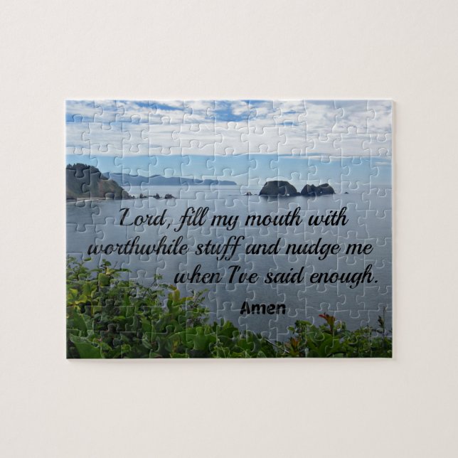 Quote about speaking wisely. jigsaw puzzle (Horizontal)