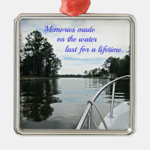 Quote about time spent on the water. metal tree decoration