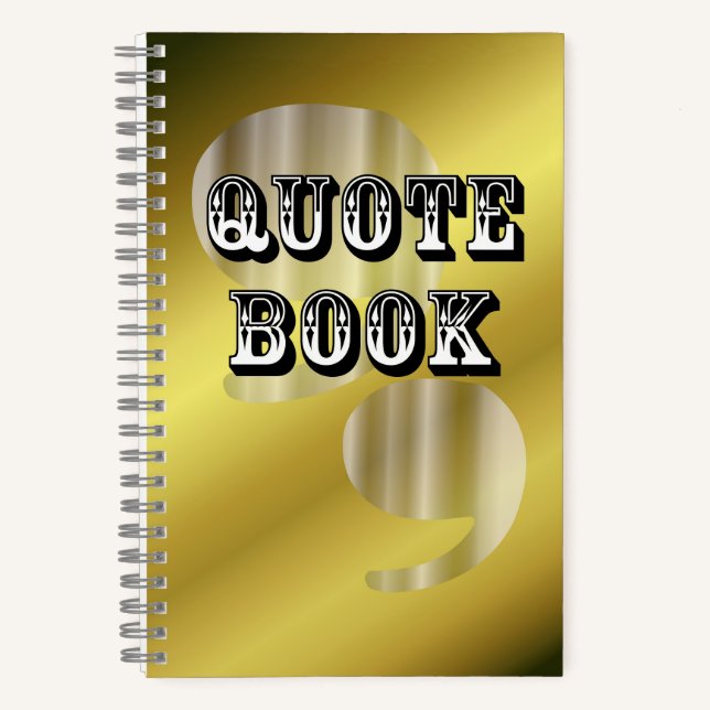 Quote Book Spiral Notebook (Front)
