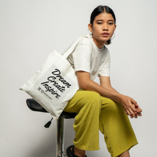 Quote Business Logo Company Promotional Large Tote Bag