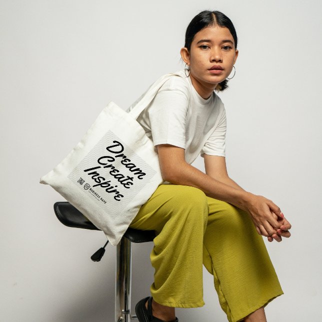 Quote Business Logo |  Company Promotional  Large Tote Bag (Creator Uploaded)