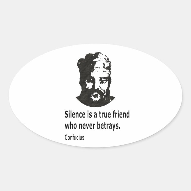 Quote By Confucius Oval Sticker (Front)