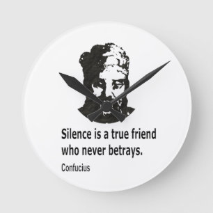 Quote By Confucius Round Clock