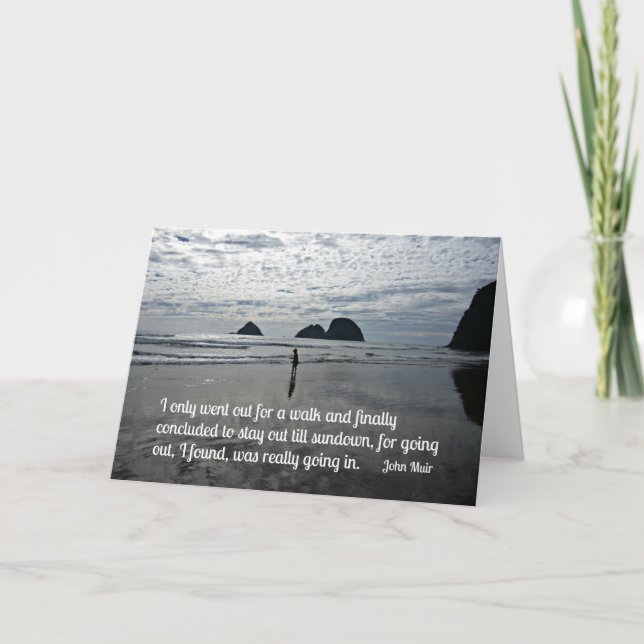 Quote by John Muir about going to walk Card (Front)
