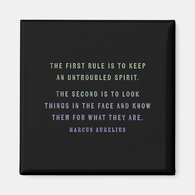 Quote By Marcus Aurelius Stoic, Mindset Motivation Magnet (Front)